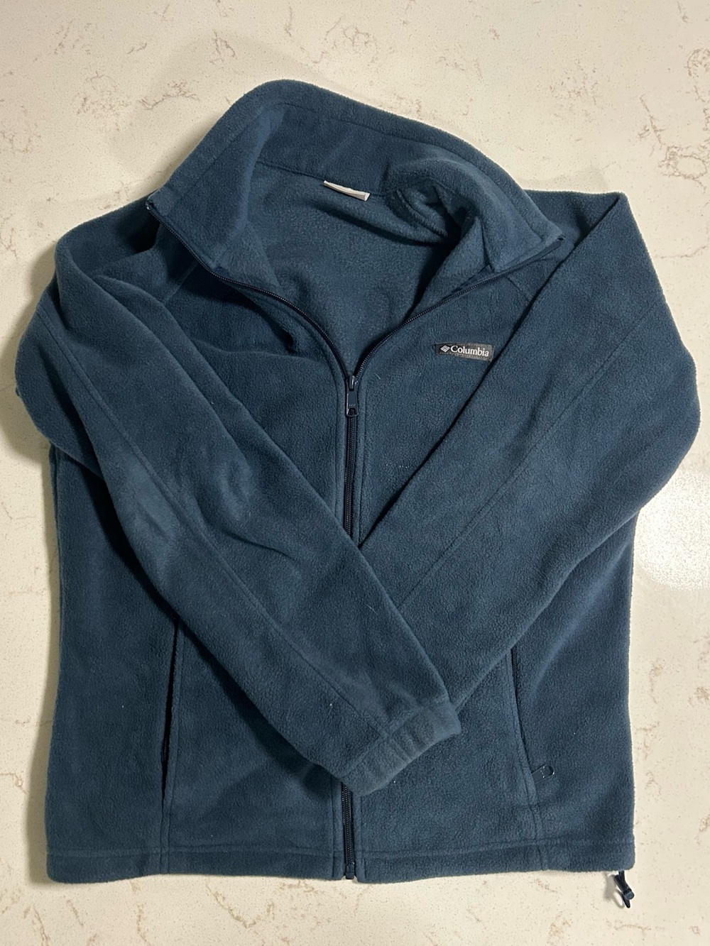Columbia Navy Blue Full-Zip Fleece Jacket